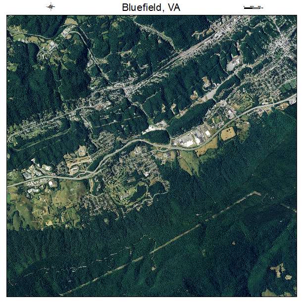 Bluefield, VA air photo map