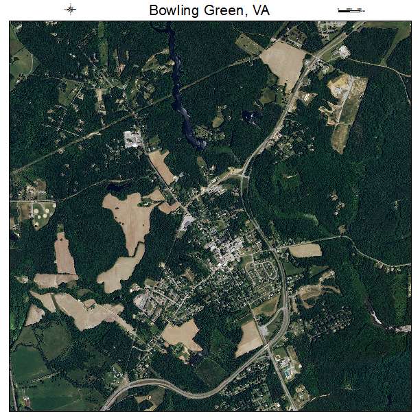 Bowling Green, VA air photo map