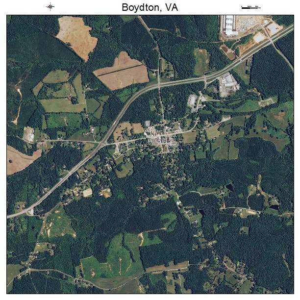 Boydton, VA air photo map
