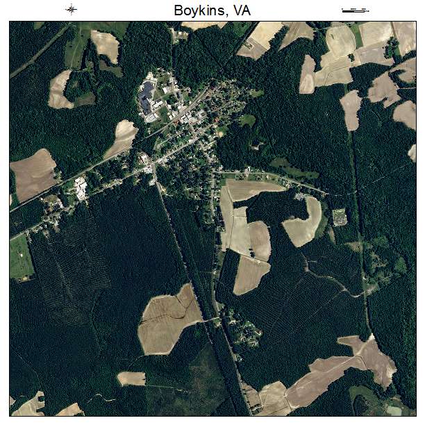 Boykins, VA air photo map
