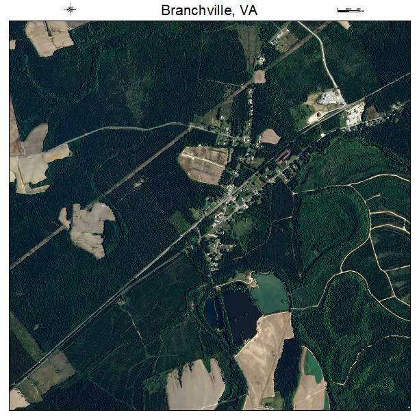 Branchville, VA air photo map