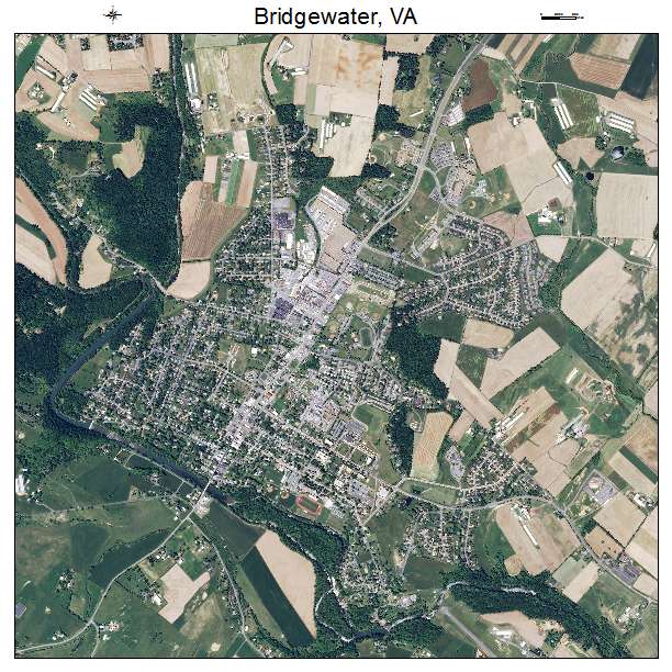 Bridgewater, VA air photo map
