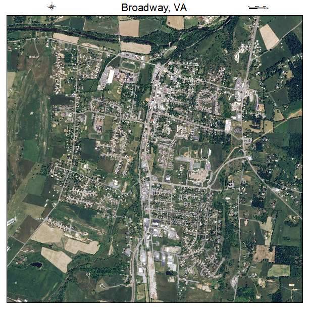 Broadway, VA air photo map