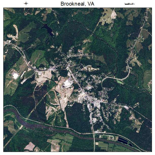 Brookneal, VA air photo map
