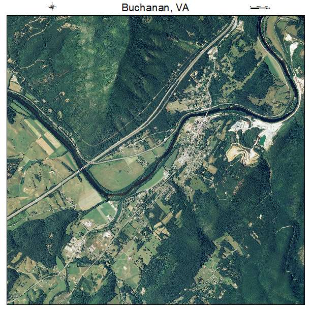 Buchanan, VA air photo map