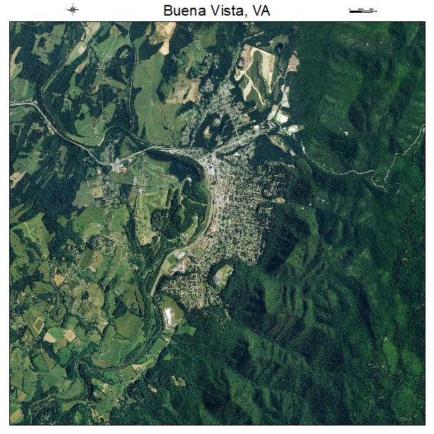 Buena Vista, VA air photo map