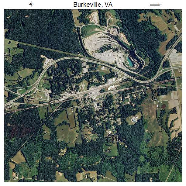 Burkeville, VA air photo map