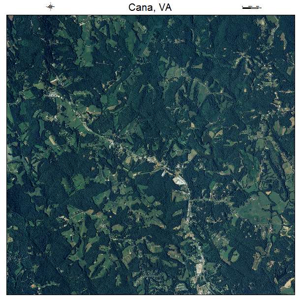 Cana, VA air photo map