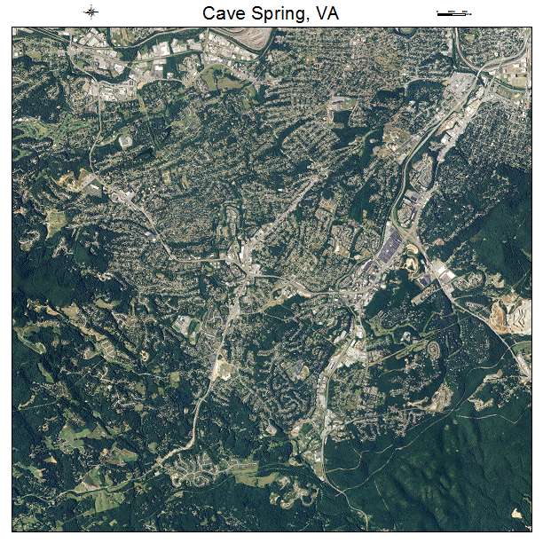 Cave Spring, VA air photo map