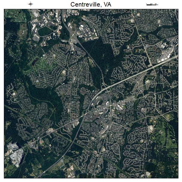 Centreville, VA air photo map