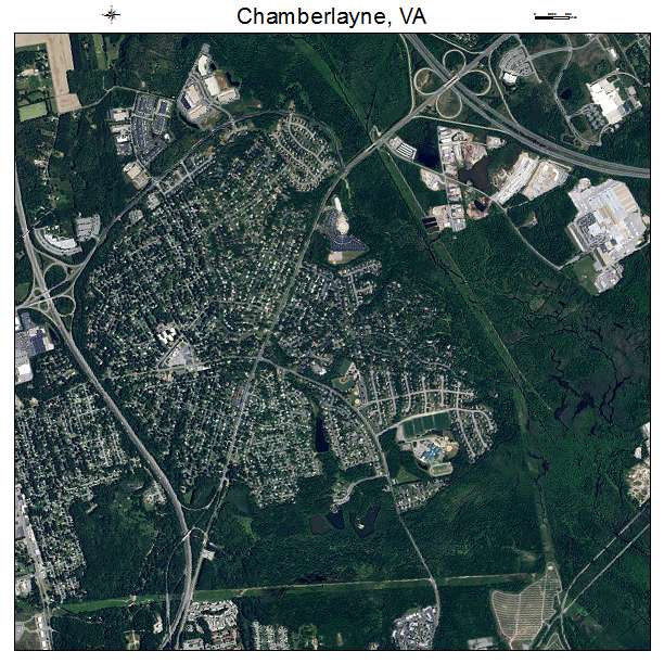 Chamberlayne, VA air photo map
