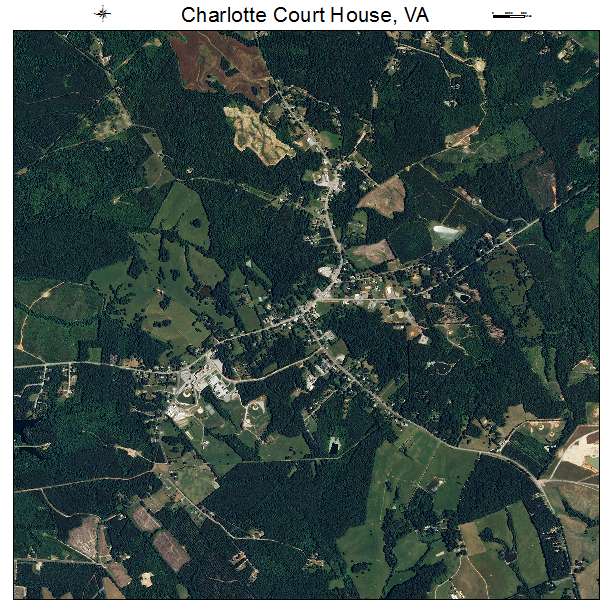 Charlotte Court House, VA air photo map