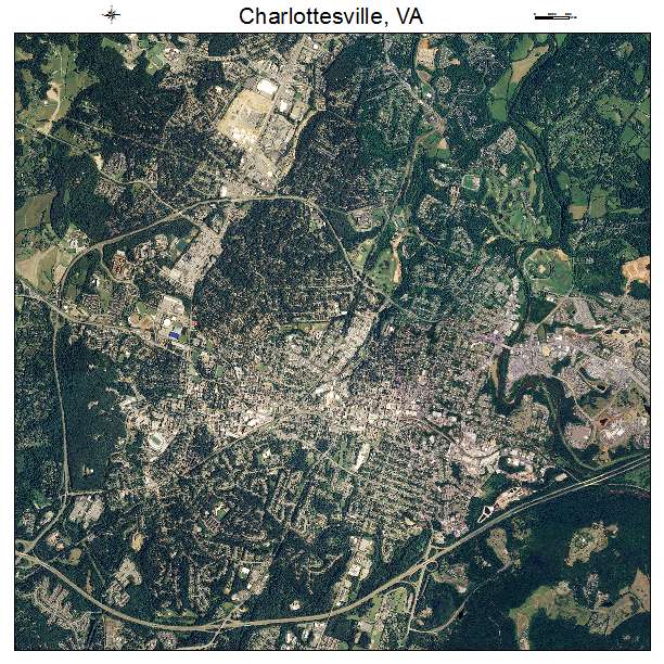 Charlottesville, VA air photo map