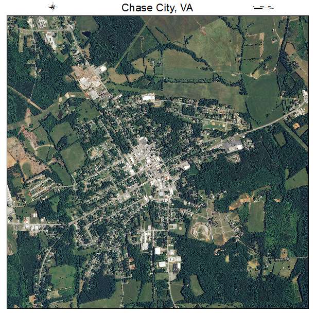 Chase City, VA air photo map