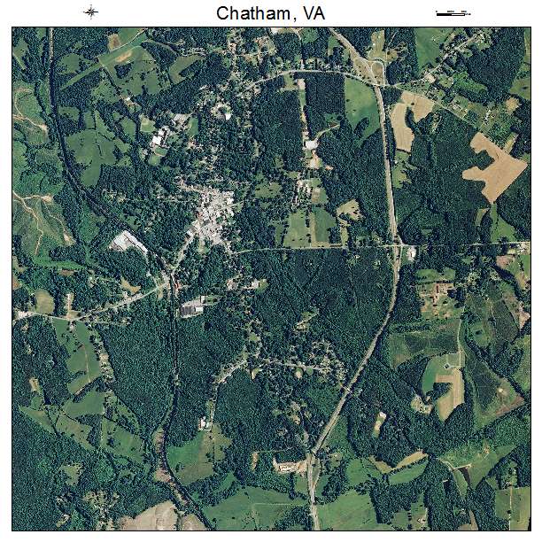 Chatham, VA air photo map