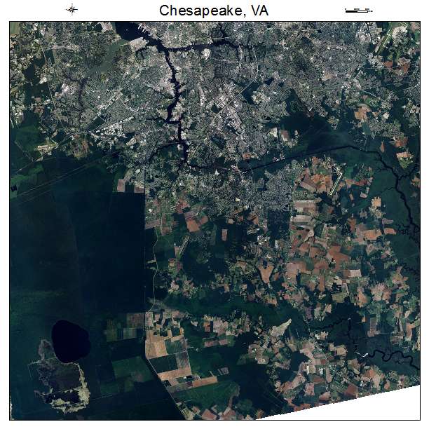 Chesapeake, VA air photo map
