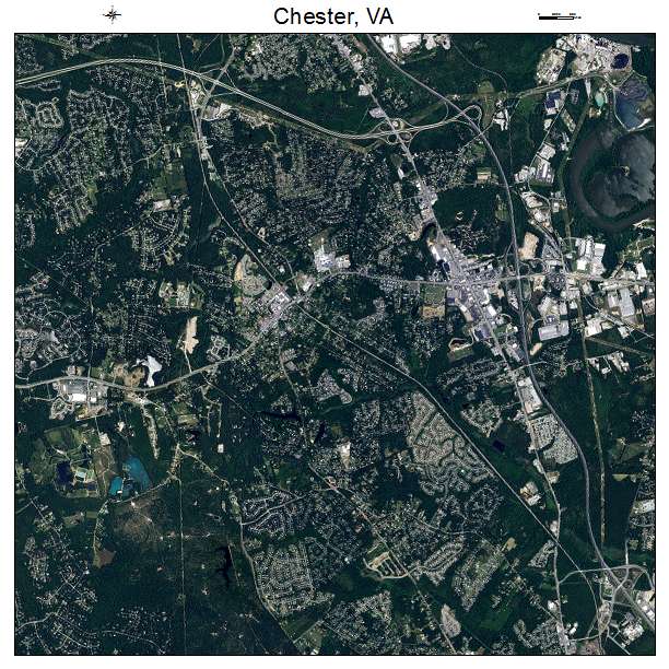 Chester, VA air photo map
