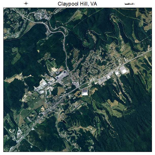 Claypool Hill, VA air photo map