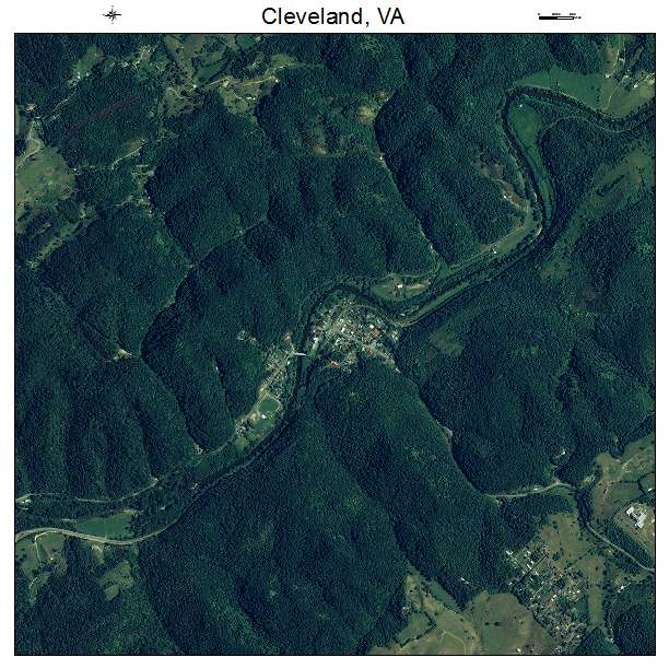 Cleveland, VA air photo map
