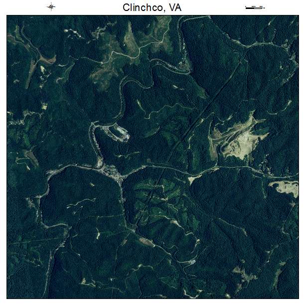 Clinchco, VA air photo map