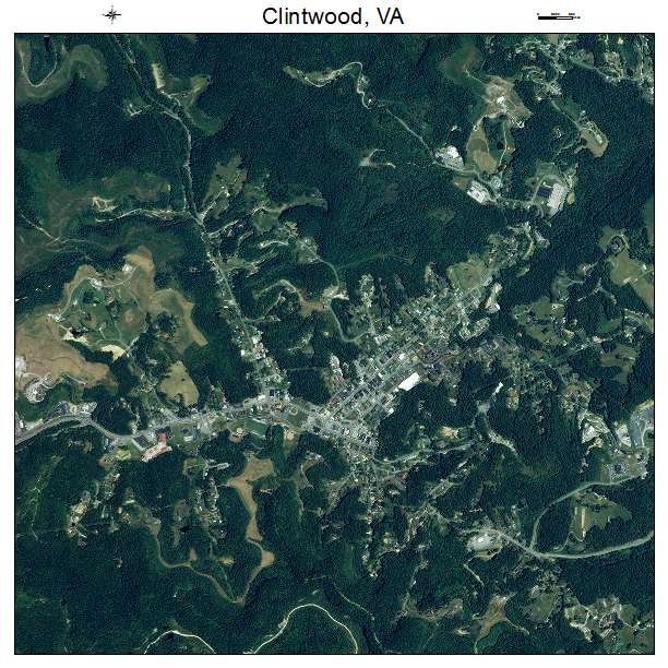 Clintwood, VA air photo map