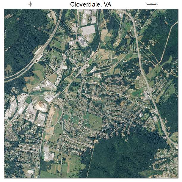 Cloverdale, VA air photo map