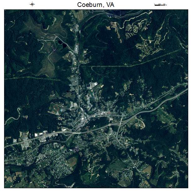 Coeburn, VA air photo map