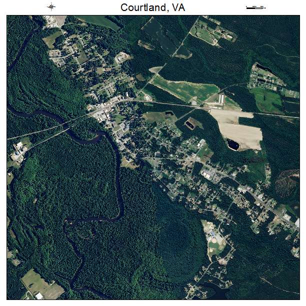Courtland, VA air photo map