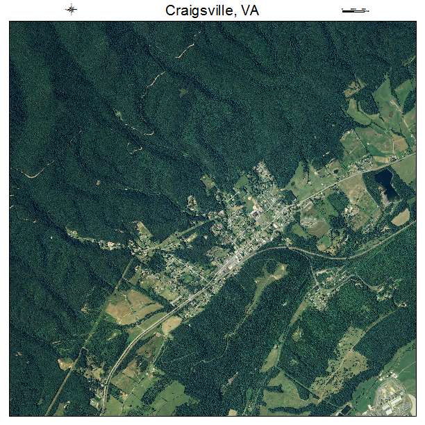 Craigsville, VA air photo map