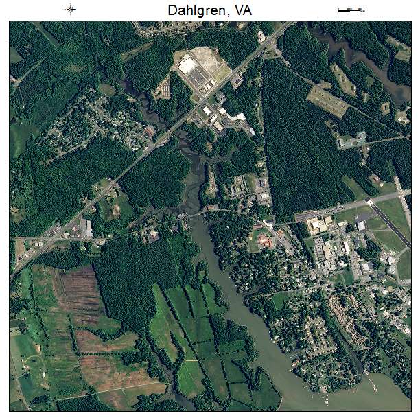 Dahlgren, VA air photo map