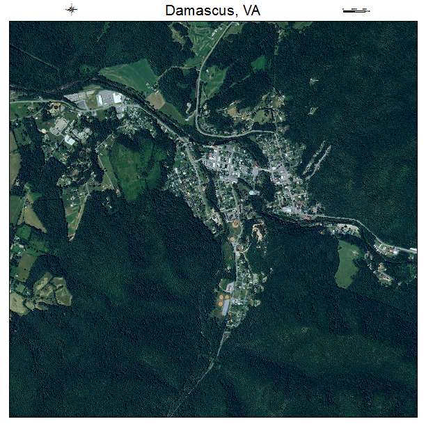 Damascus, VA air photo map