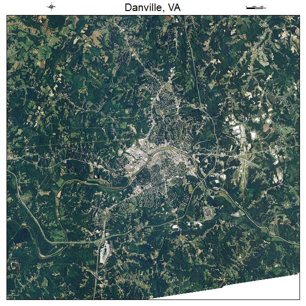 Danville, VA air photo map
