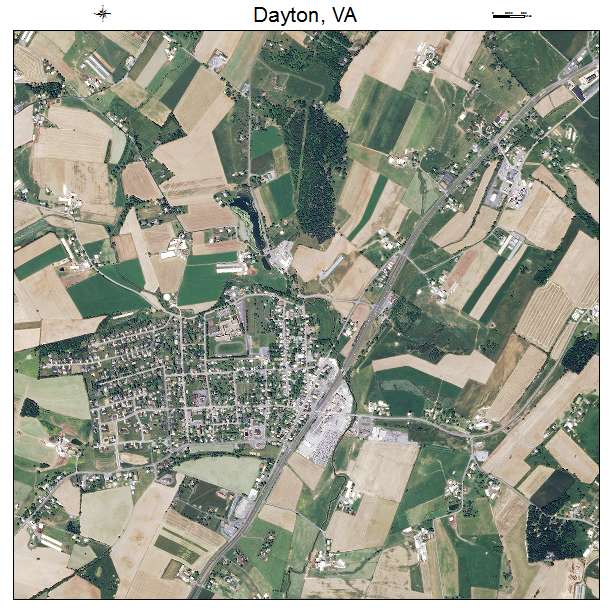 Dayton, VA air photo map