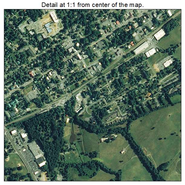 Abingdon, Virginia aerial imagery detail