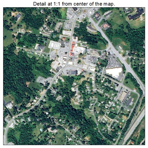Amherst, Virginia aerial imagery detail