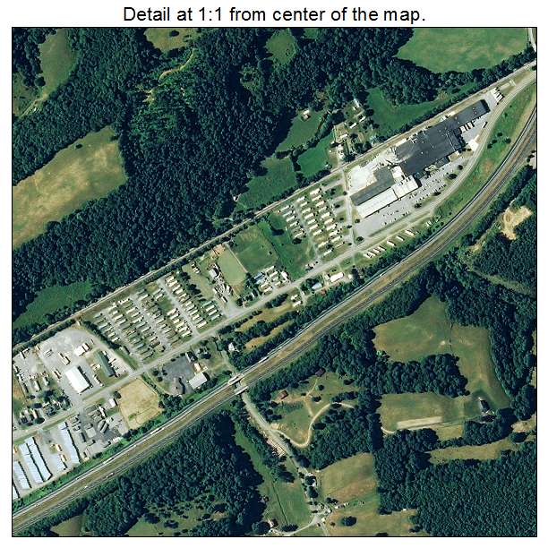 Atkins, Virginia aerial imagery detail