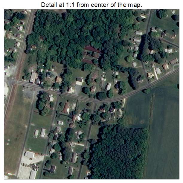 Bloxom, Virginia aerial imagery detail