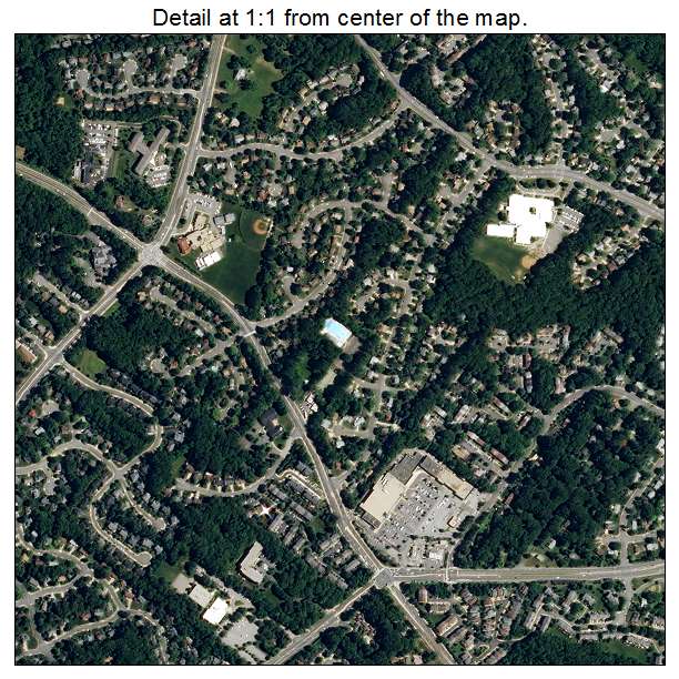 Burke, Virginia aerial imagery detail