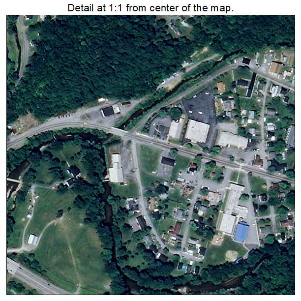 Cedar Bluff, Virginia aerial imagery detail