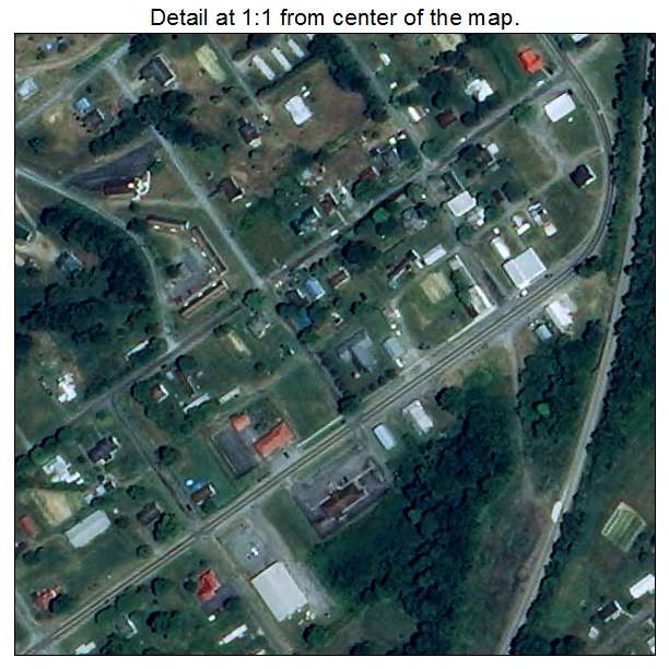 Dungannon, Virginia aerial imagery detail