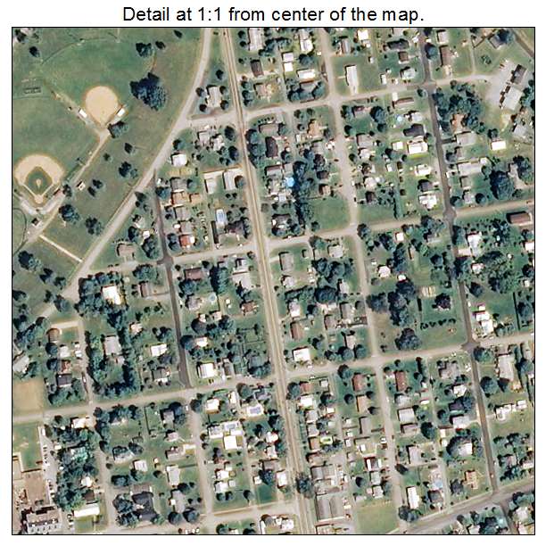 Elkton, Virginia aerial imagery detail