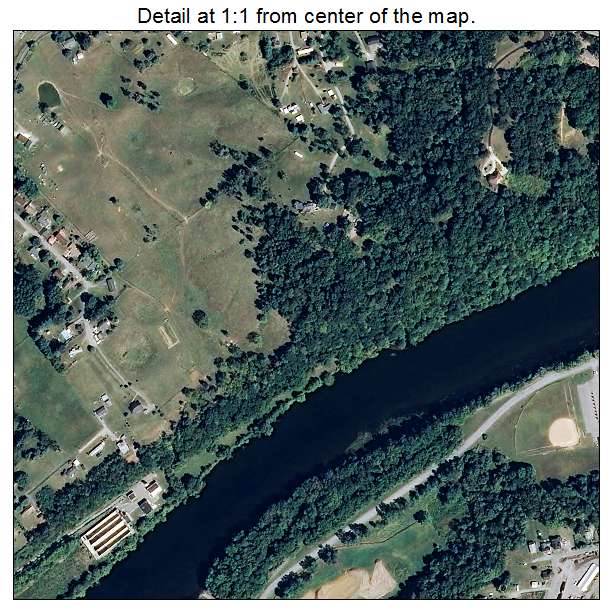 Fairlawn, Virginia aerial imagery detail