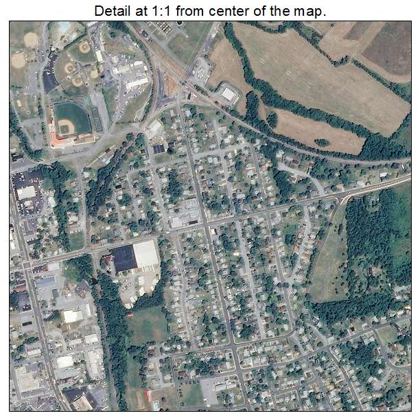 Front Royal, Virginia aerial imagery detail