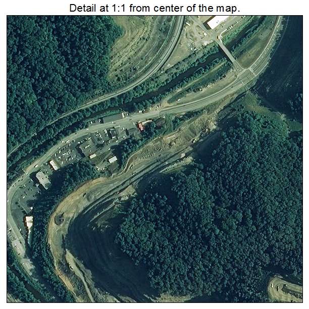 Grundy, Virginia aerial imagery detail