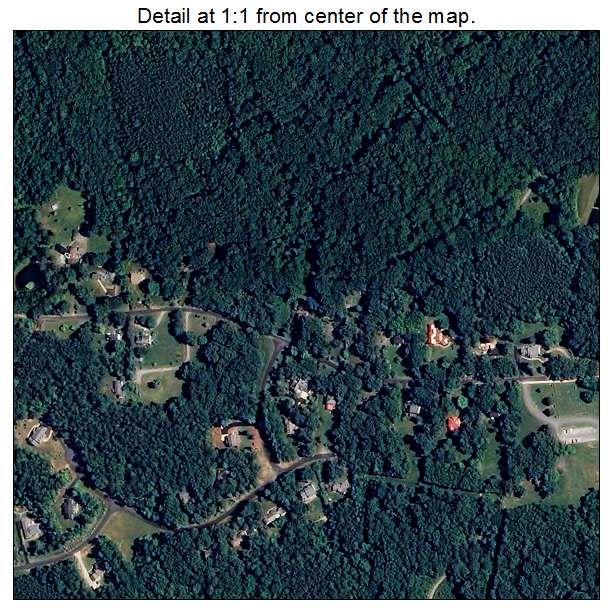 Hampden Sydney, Virginia aerial imagery detail