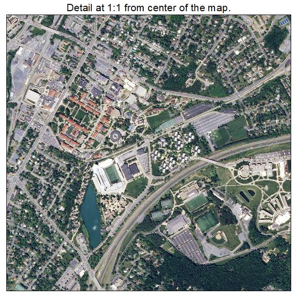 Harrisonburg, Virginia aerial imagery detail
