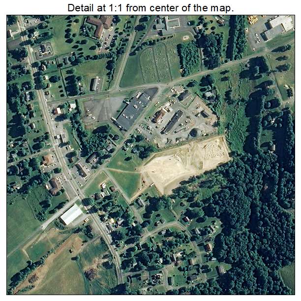 Hillsville, Virginia aerial imagery detail