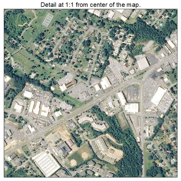 Hollins, Virginia aerial imagery detail