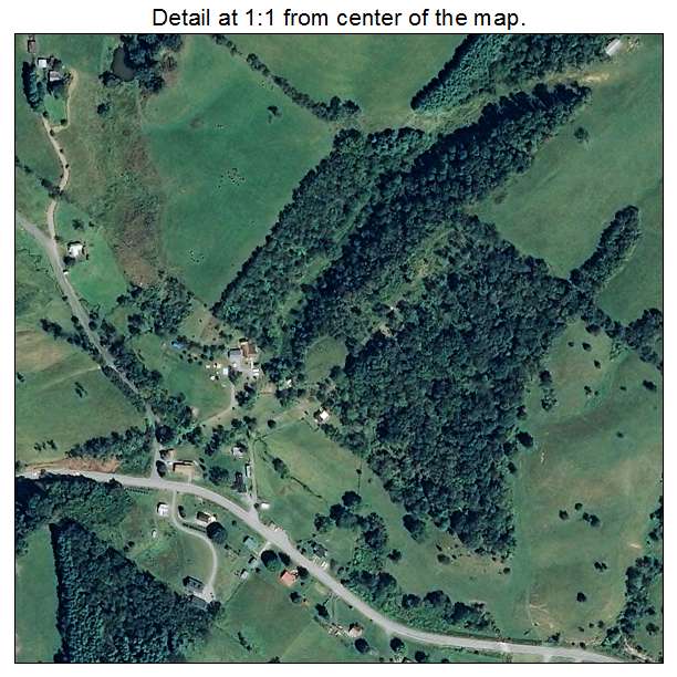 Max Meadows, Virginia aerial imagery detail