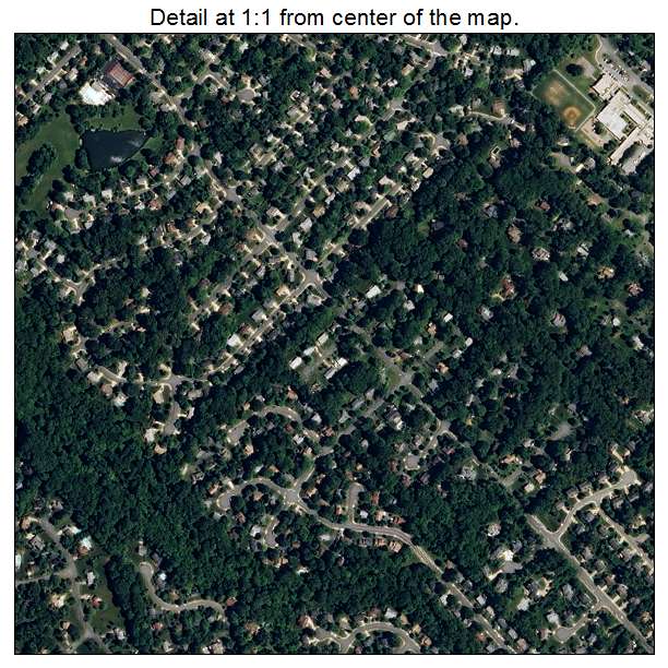 Oakton, Virginia aerial imagery detail